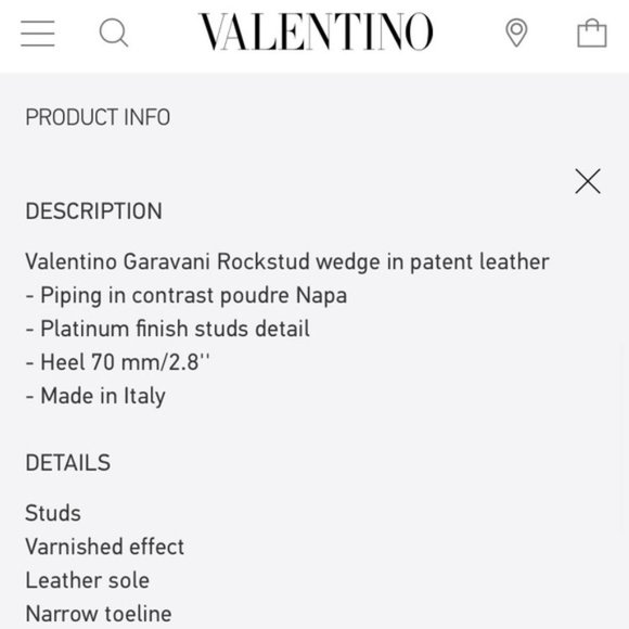 GENTLY USED, Valentino Rockstud Wedges Black Patent Leather Size 37 6.5 - Picture 3 of 10